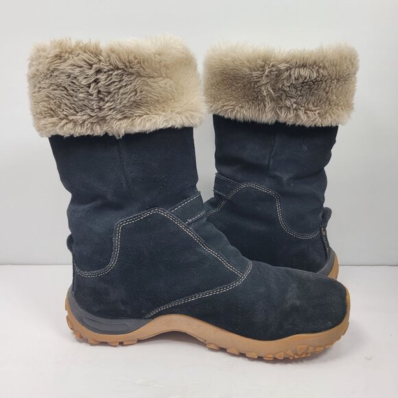 Salomon Lhasa Women's Black Suede Winter Boots US Size 9 - Picture 5 of 12